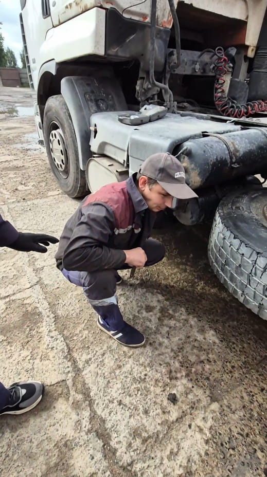 Установка модулятора EBS WABCO KNORR HALDEX на грузовике